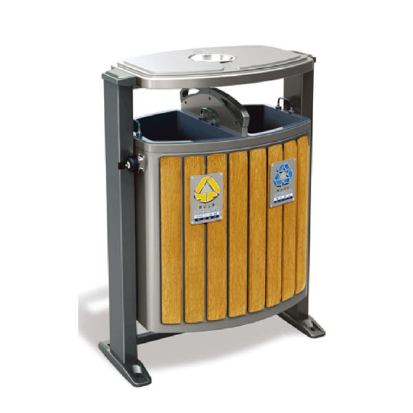 钢木垃圾桶不锈钢垃圾桶户外垃圾桶环保垃圾桶