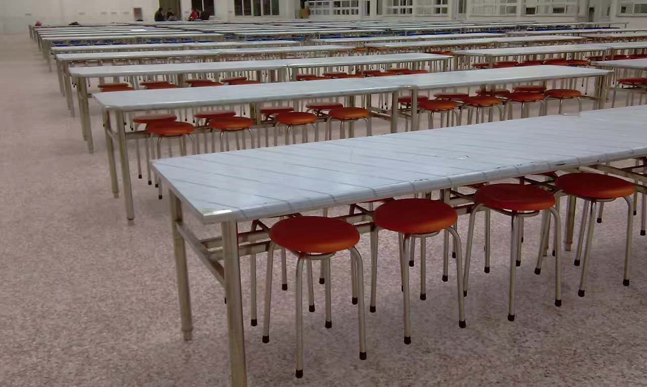 济宁市食堂多人餐桌定做,工厂食堂餐桌椅生产厂家