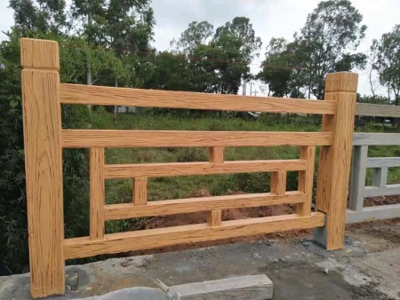 文昌仿木混凝土护栏订制,景观仿木护栏供应