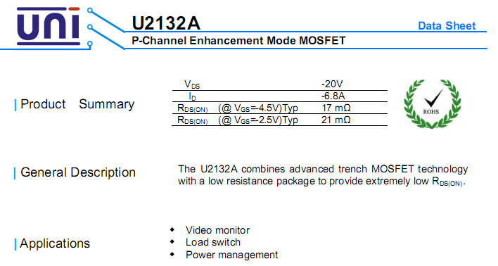 湖南U2132A充电器芯片厂家